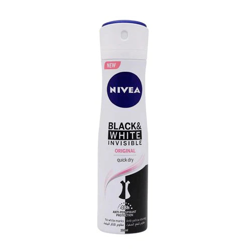 Nivea A/P Spray For Women Invisible Black & White 150Ml