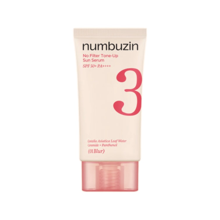 Numbuzin - No.3 No Filter Tone Up Sun Serum SPF50+ PA+++ 50ml (01 Blur)