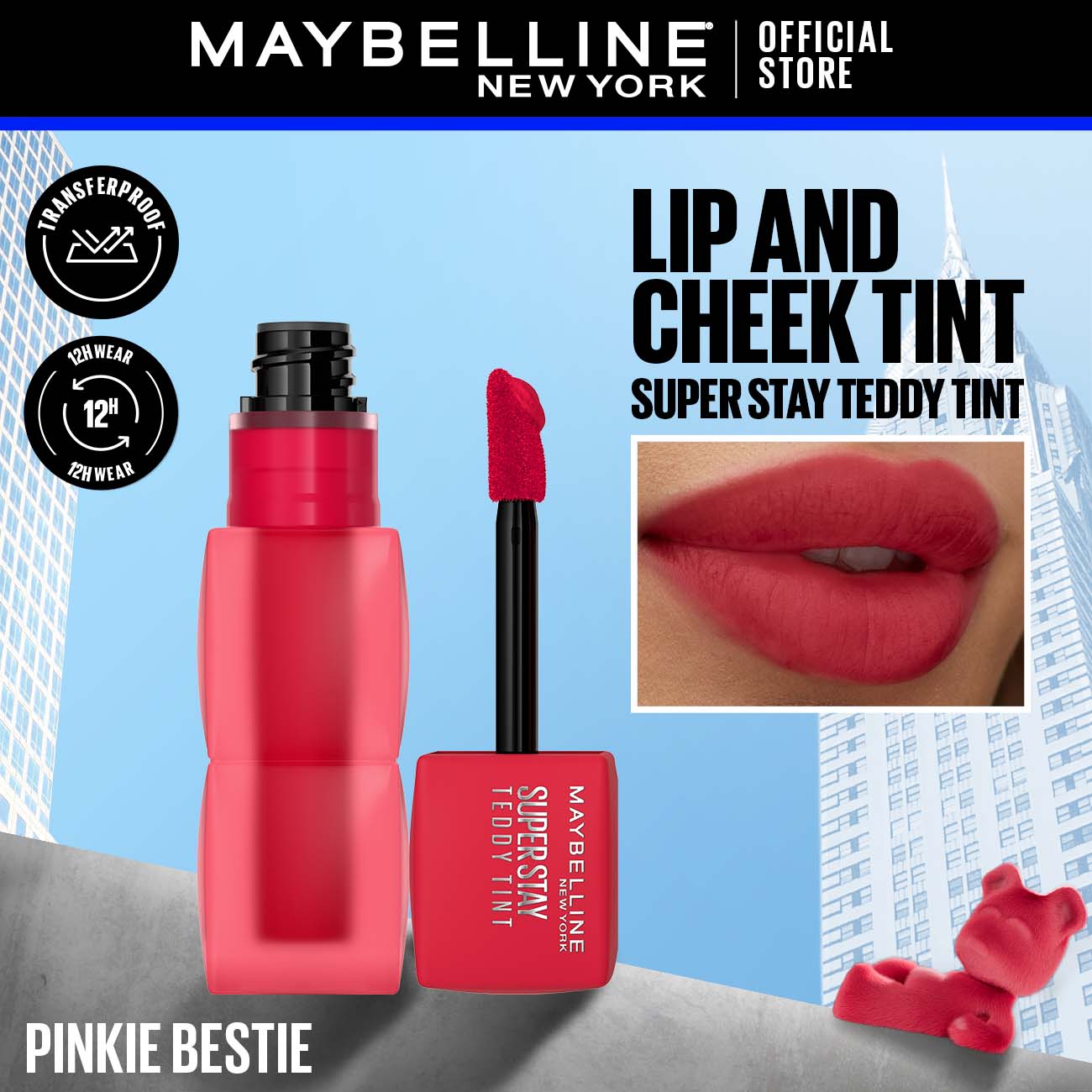 Maybelline New York's Super Stay Teddy Tint™: The 12-Hour Liquid Lip Tint!