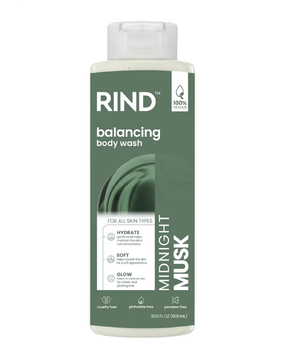 Rind Body Wash Balancing Midnight Musk 20.5Oz/606Ml