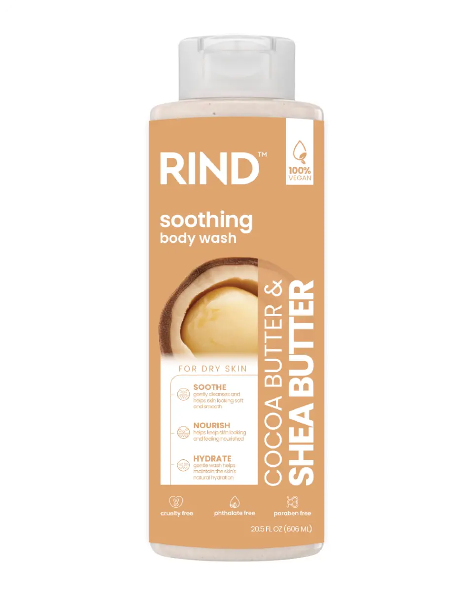 Rind Body Wash Soothing Cocoa Butter & Shea Butter 20.5Oz/606Ml