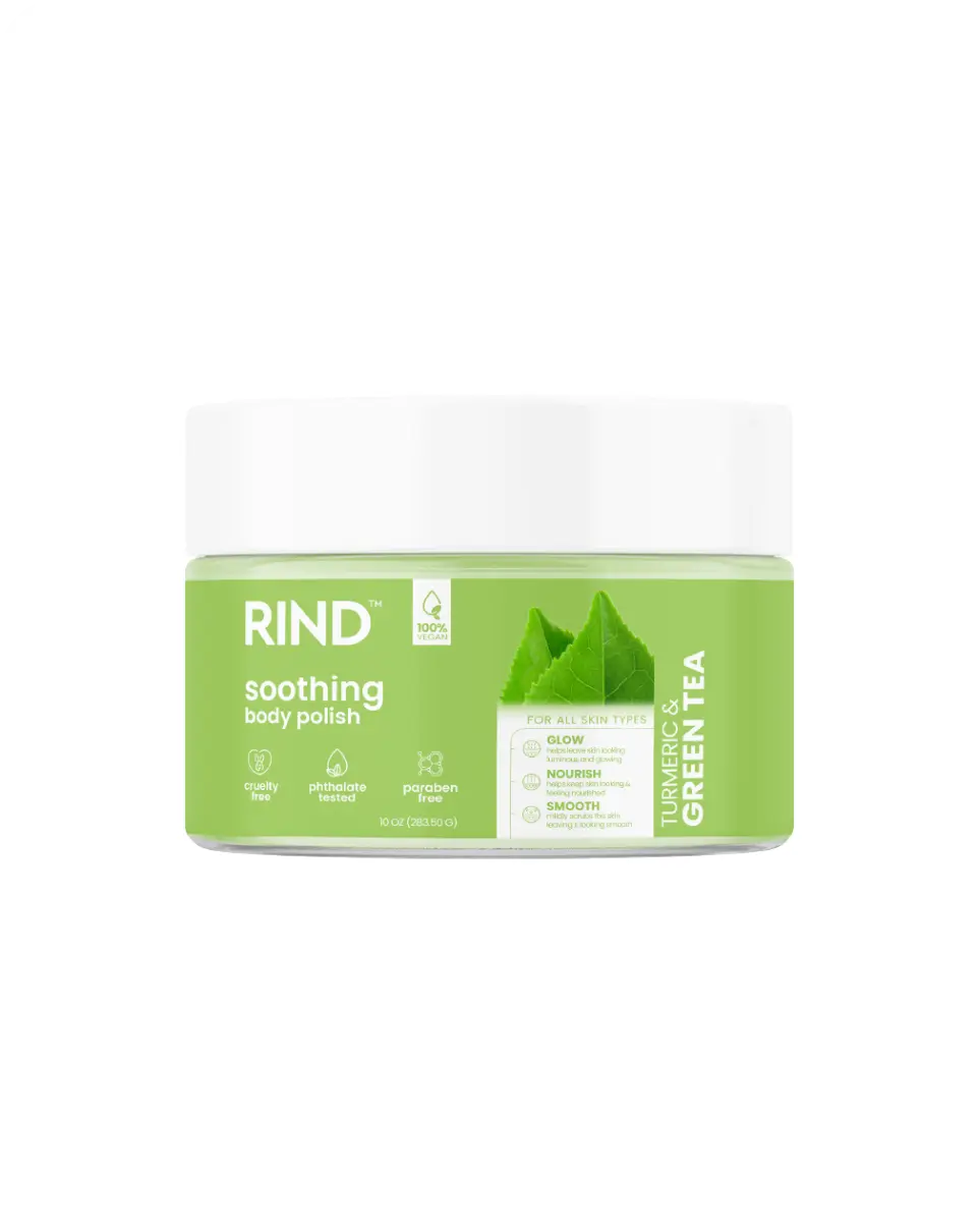 Rind Body Polish Cleansing Green Tea Extract & Turmeric 10Oz/283G