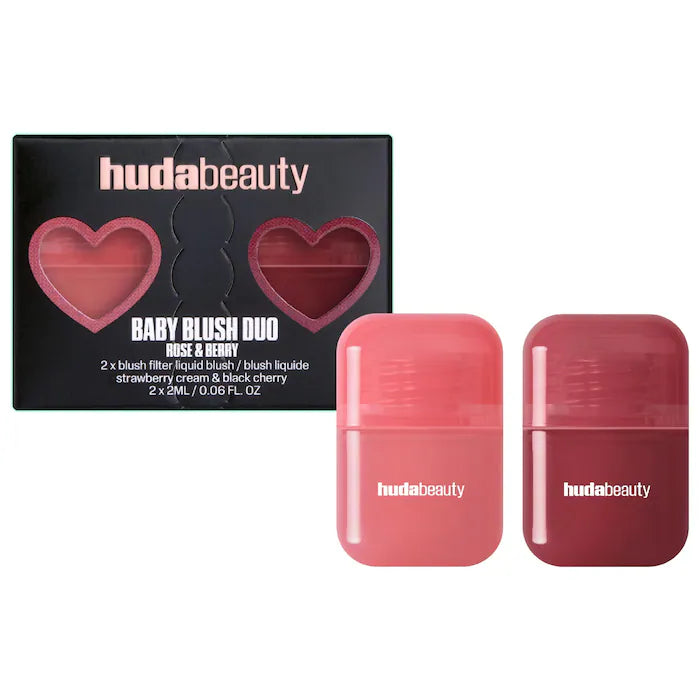 Huda beauty - Baby Blush Duo Rose & Berry ( Strawberry Cream & Black Cherry )