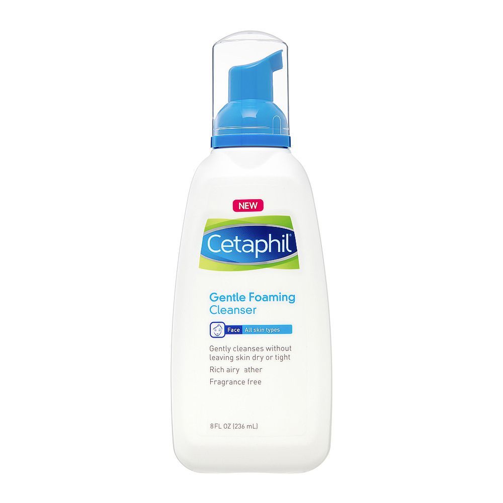 Cetaphil Gentle Foaming Cleanser, All Skin Types Fragrance Free 236 Ml - Highfy.pk