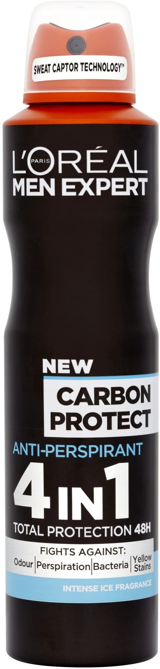 L'Oreal Men Expert 4In1 A/P Deodorant Spray Carbon Protect 250Ml - Highfy.pk