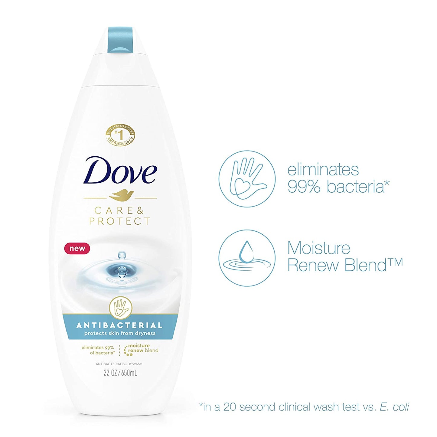 Dove Body Wash Usa Care & Protect Antibacterial Protects Skin 22Oz/650Ml - Highfy.pk