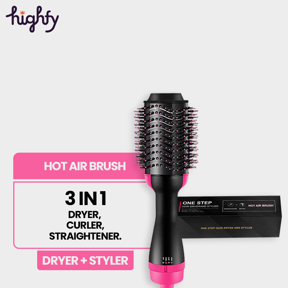 One Step Hot Air Brush (Dryer + Styler) - Highfy.pk