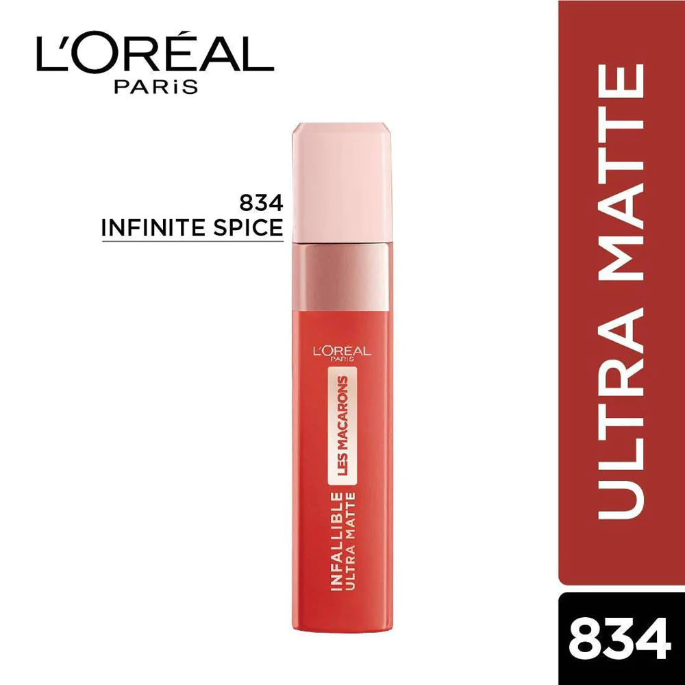 L'Oreal Paris- Infaillible Les Macarons Lipstick 834 Infinite Spice - Highfy.pk
