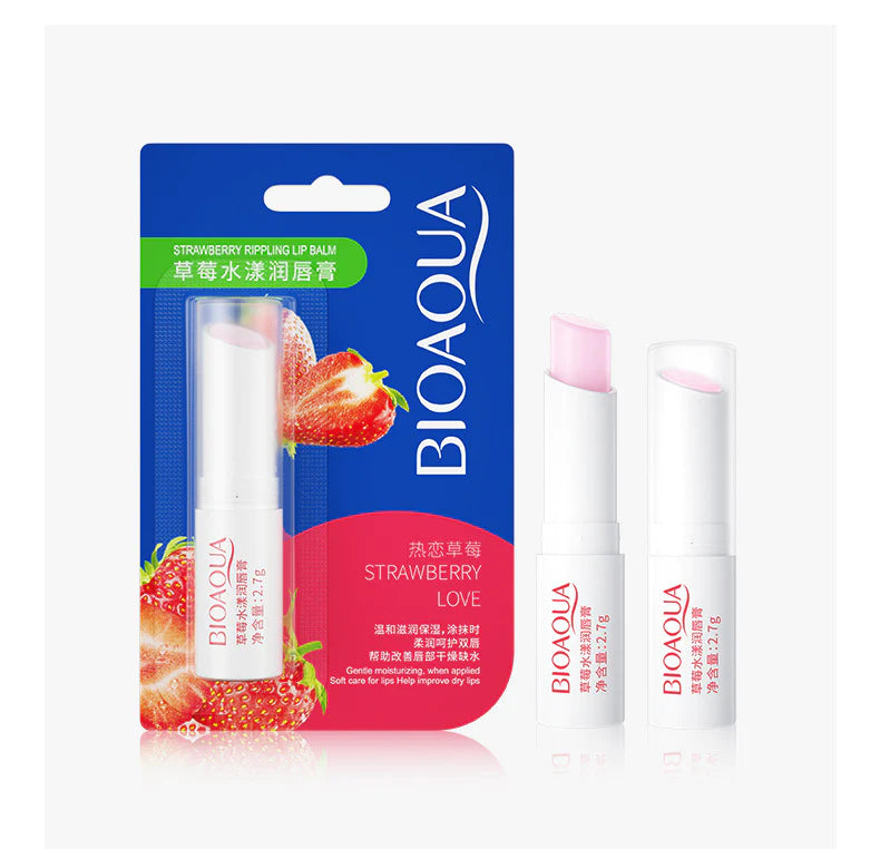 Bio Aqua Lip Balm Moisturizing Strawberry Love - Highfy.pk