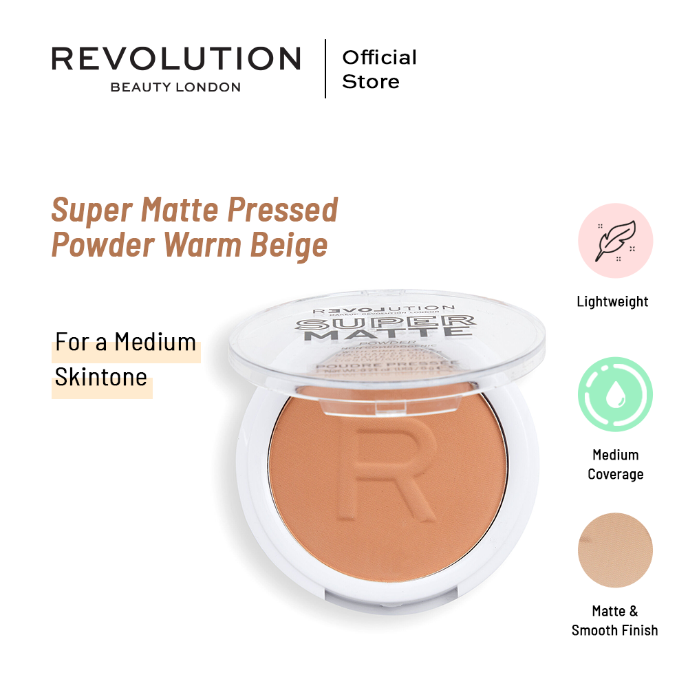 Makeup Revolution Relove Super Matte Pressed Powder Warm Beige