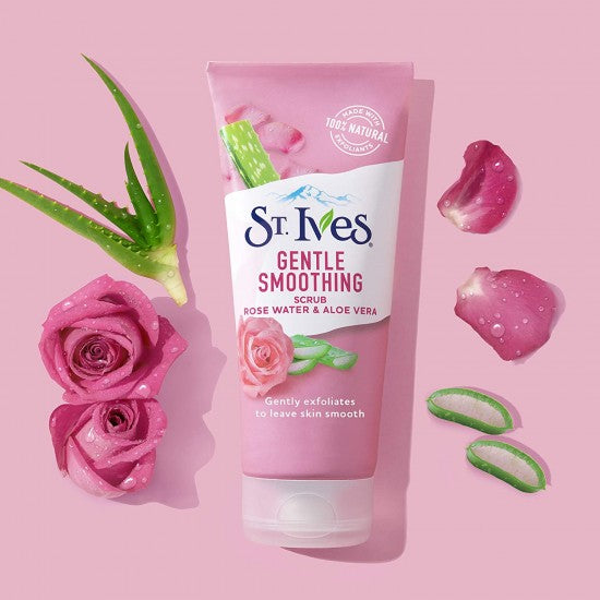 Stives Face Scrub Gentle Smoothing Rose Water Aloe Vera 170Ml - Highfy.pk
