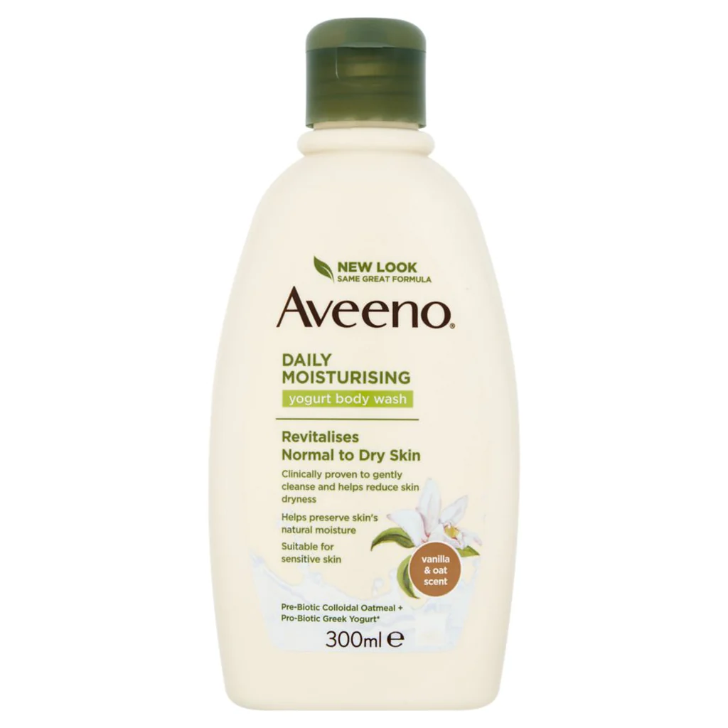 Aveeno Body Wash Yogurt Daily Moisturising Vanilla & Oat Scent 300Ml - Highfy.pk