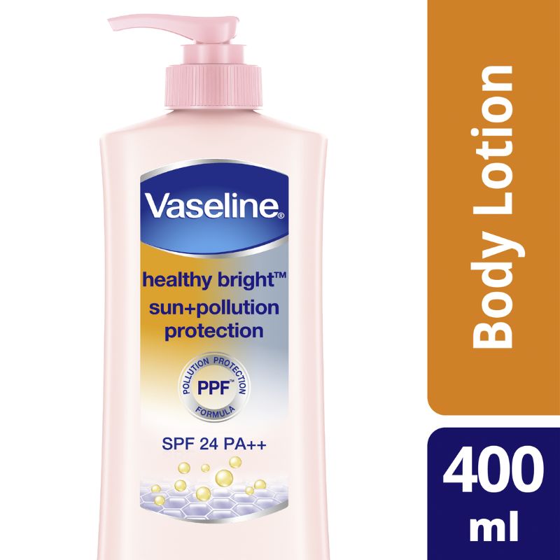 Vaseline Body Lotion Healthy Bright Sun+Pollution Protection Spf 24 Pa++ (Pump) 400Ml