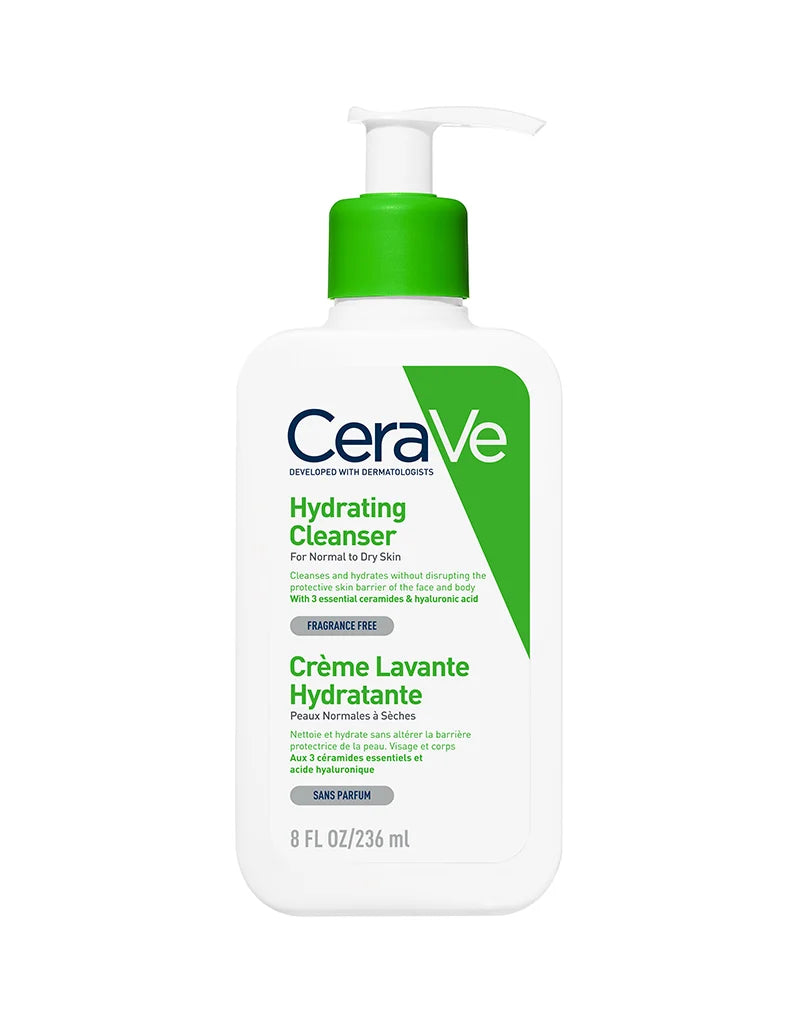 Cerave Hydrating Cream-To-Foam Cleanser For Normal To Dry Skin 8Oz/236Ml