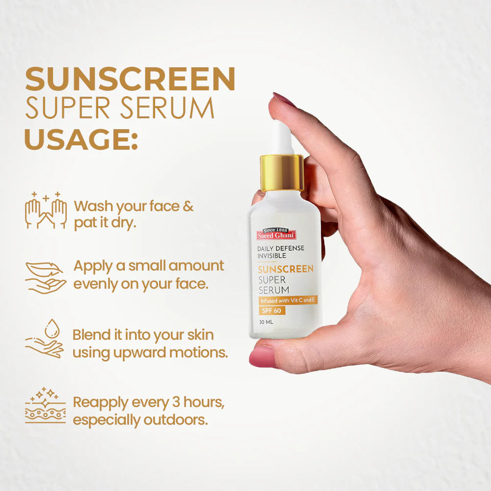 Saeed Ghani - Daily Defense Invisible Sunscreen Super Serum SPF 60
