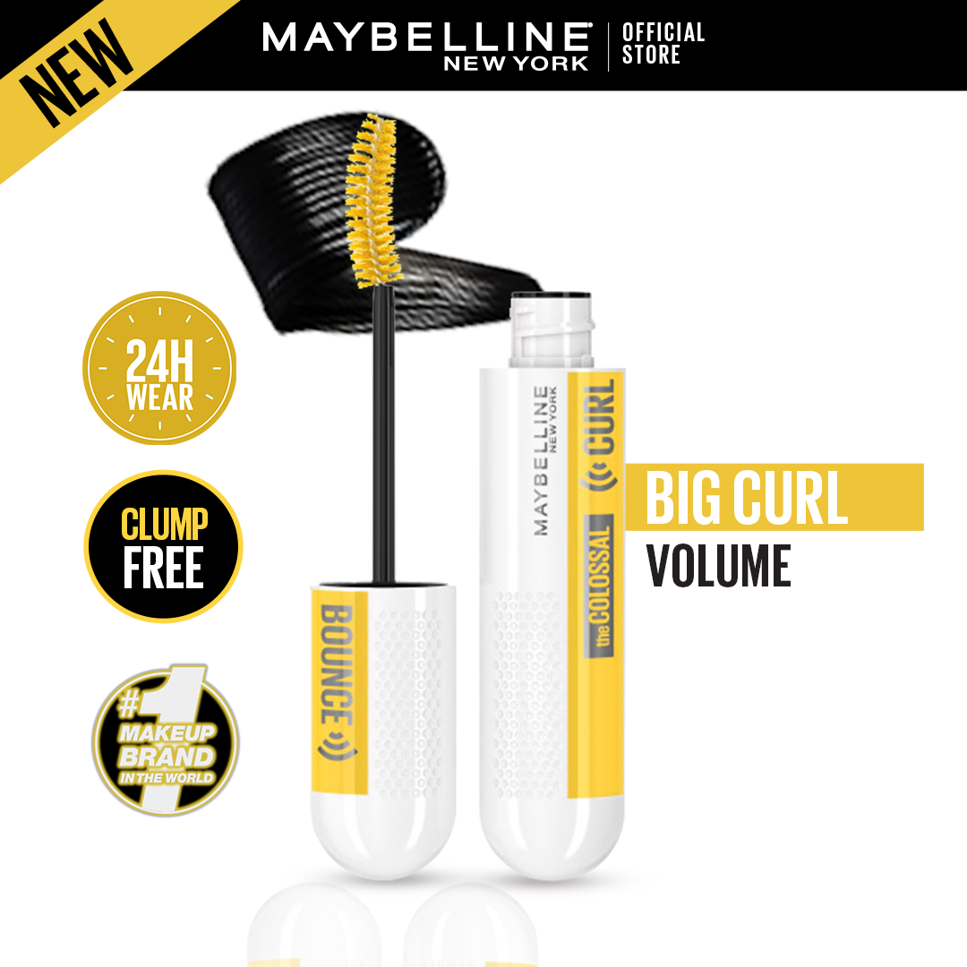 Colossal Mascara Curl Very - – Black Maybelline Bounce