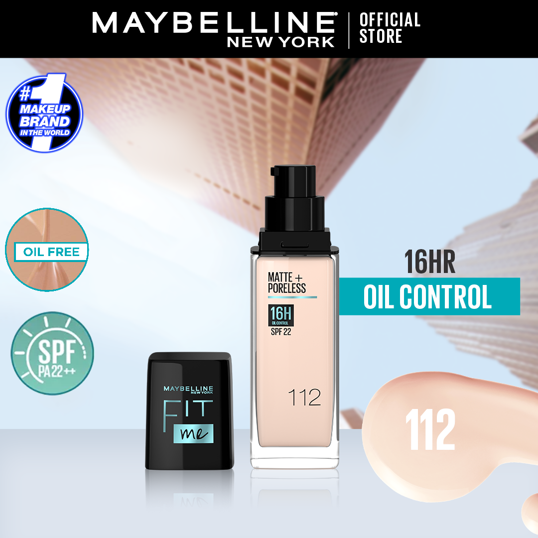 Maybelline Ny New Fit Me Matte + Poreless Liquid Foundation Spf 22 - 1 –
