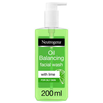 Bundle - Neutrogena Facial Wash Oil Balancing With Lime & Aloe Vera Pump 200Ml + Neutrogena Hydro Boost Gel-Cream Moisturiser 50Ml