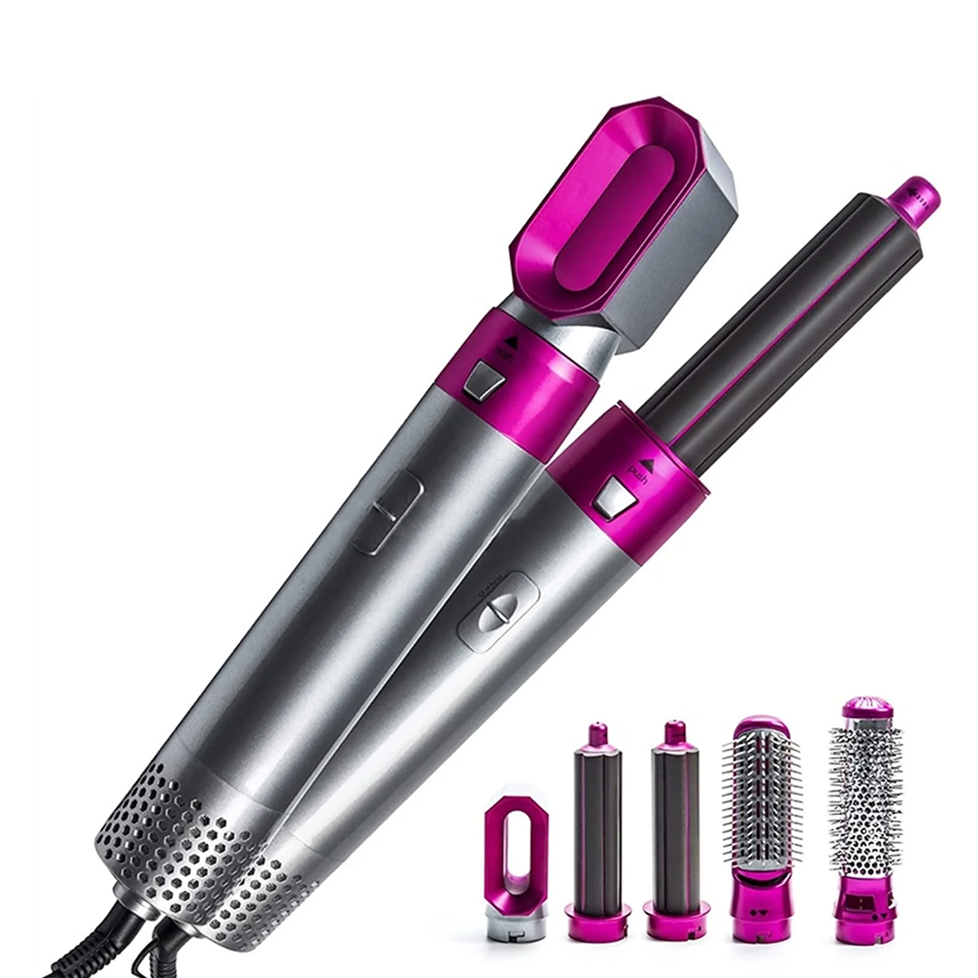 Original 5in1 Hot Air Styler - 5 replaceable brush heads, Auto  Suction/Auto Suction/Curling Comb/Hair Comb/Hair Comb, TP-5+1 Hair Styler 5  in 1
