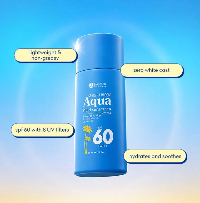 Jenpharm - Spectra Block Aqua Fluid Sunscreen SPF60 PA++ 50Ml