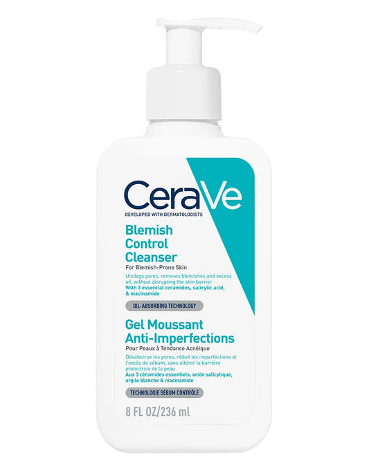 Cerave Blemish Control Face Cleanser With 2% Salicylic Acid & Niacinamide For Blemish-Prone Skin 8Oz/236Ml