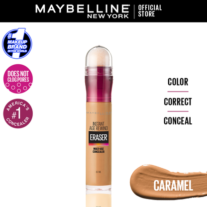 Maybelline New York Instant Age Rewind Eraser Multi-Use Concealer, 144 Caramel