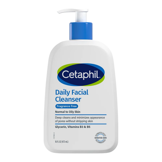 Cetaphil Daily Facial Cleanser Normal To Oily Skin Fragrance Free 16Oz/473Ml
