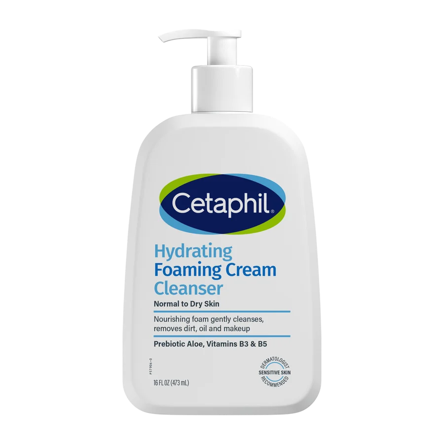 Cetaphil Hydrating Foaming Cream Cleanser Normal To Dry Skin 16Oz/473Ml