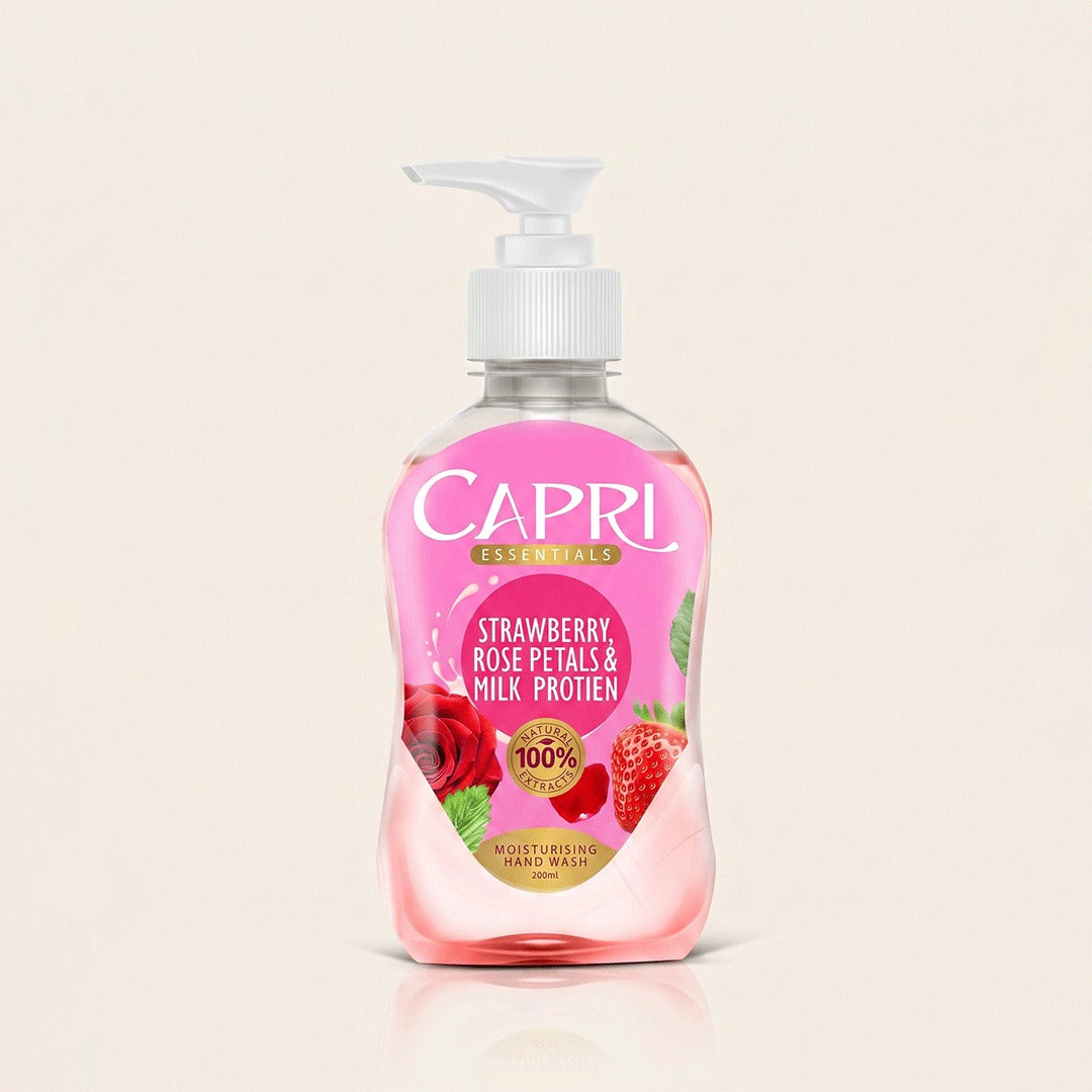 Capri - Hand Wash Strawberry & Rose Petals - 450ml