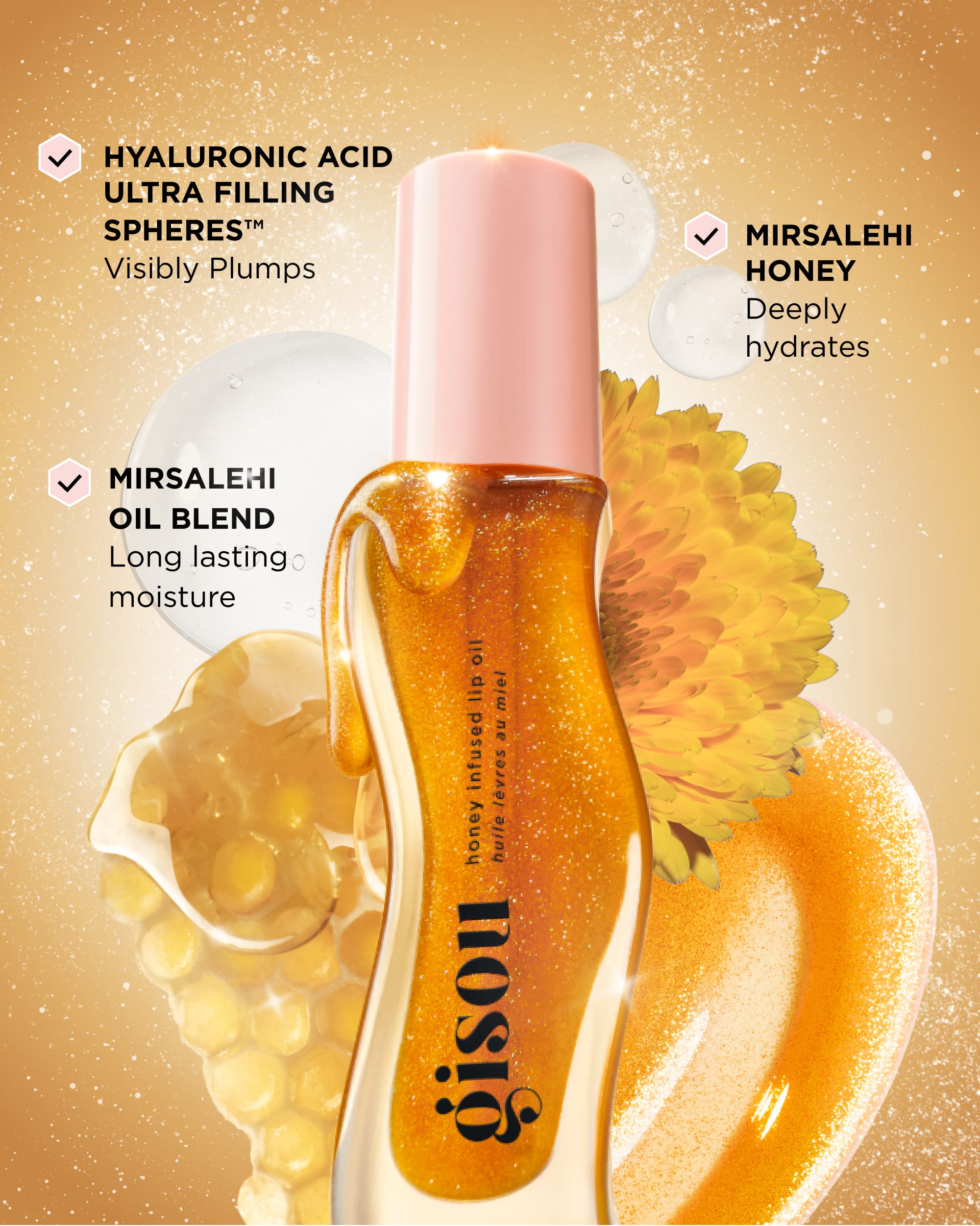 Gisou - Honey Infused Hydrating Lip Oil - 8 Ml