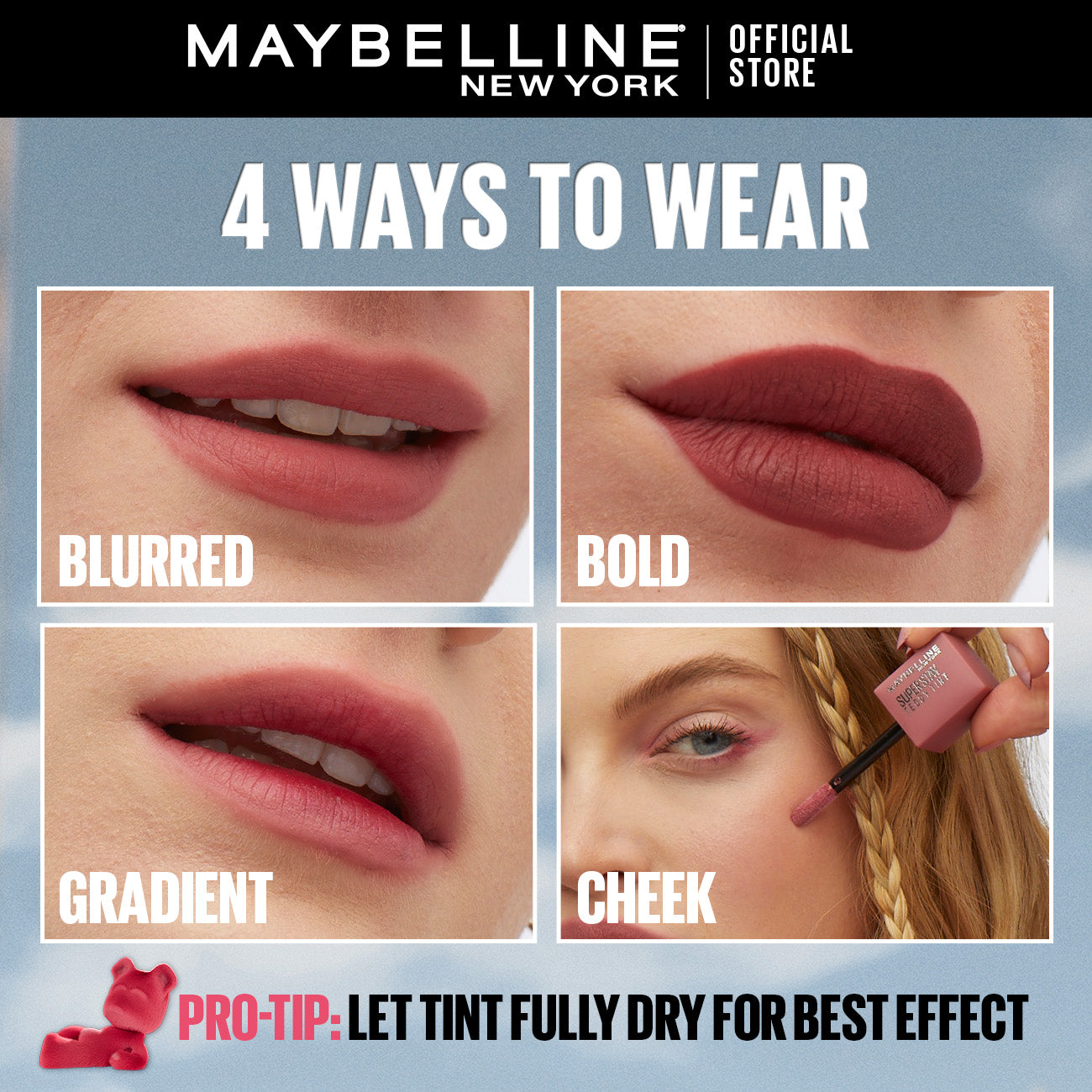 Maybelline New York's Super Stay Teddy Tint™: The 12-Hour Liquid Lip Tint!