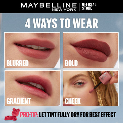 Maybelline New York's Super Stay Teddy Tint™: The 12-Hour Liquid Lip Tint!