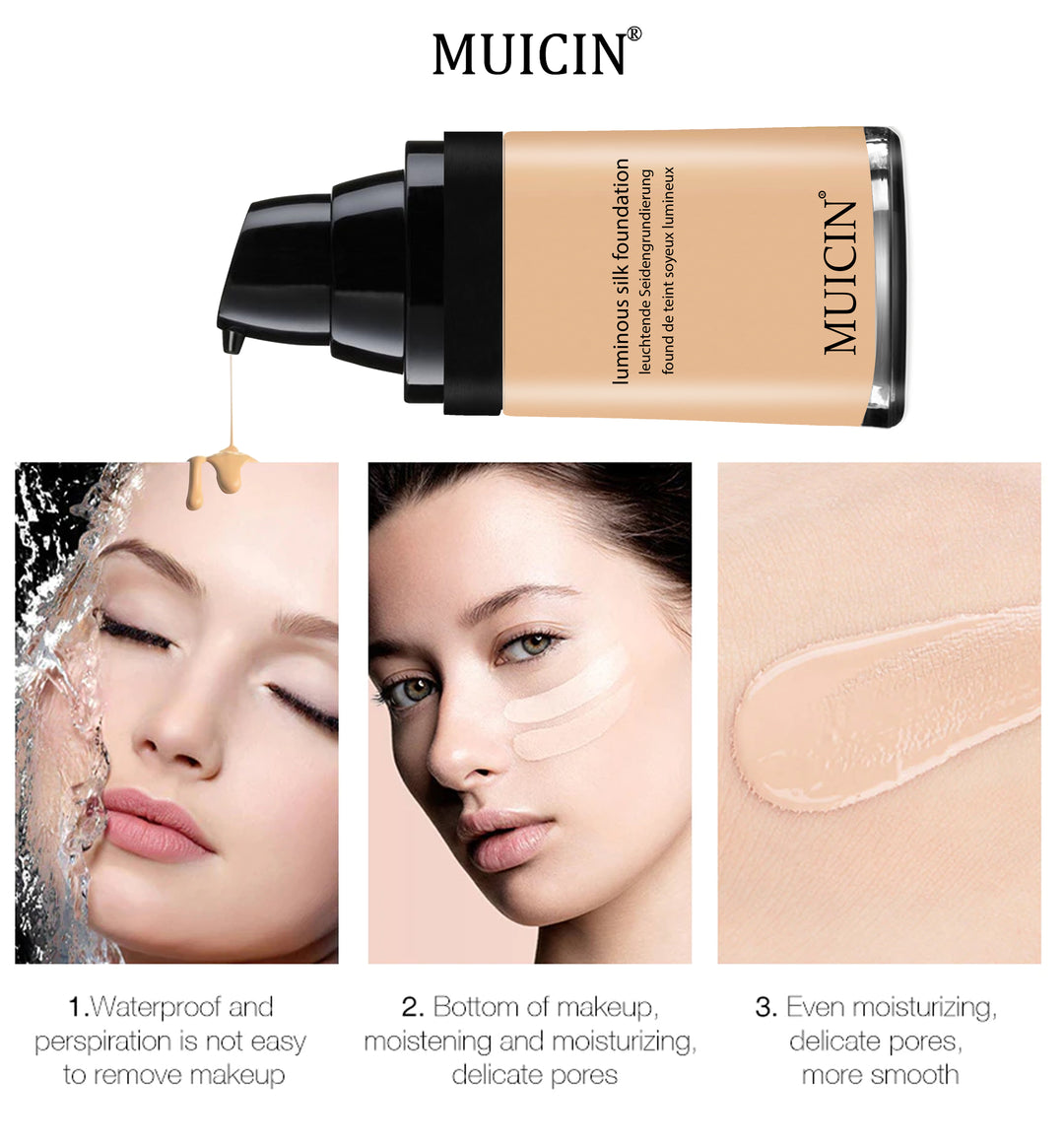 Muicin - Luminous Silk Foundation - 40Ml