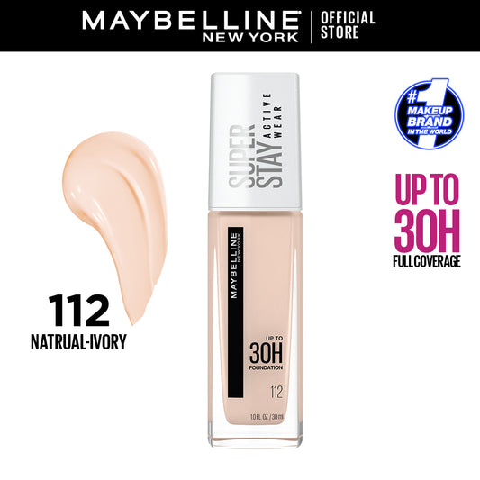 Maybelline New York Superstay Full Coverage 24H Liquid Foundation - 112 Ivory