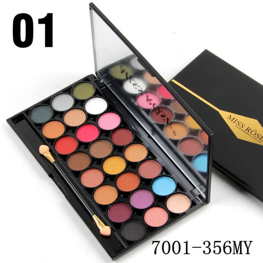 Miss Rose - 24 Colors-Small Round Pearl Eyeshadow palette