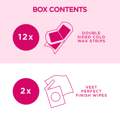 Veet Easy Gel Wax Strips Normal Skin Body & Legs 12s