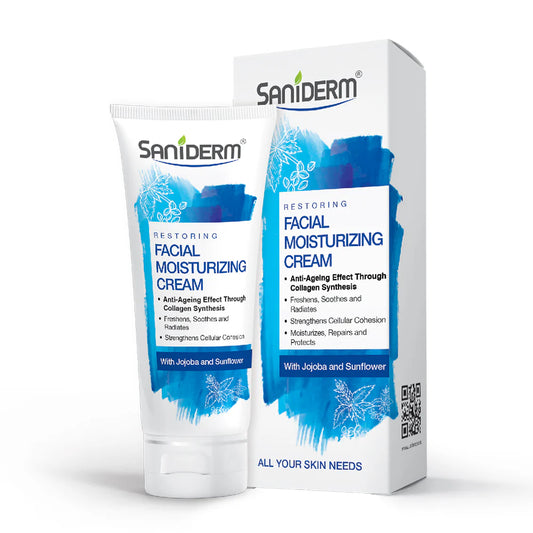 Saniderm Facial Moisturizing Cream With Jojoba and Sunflower