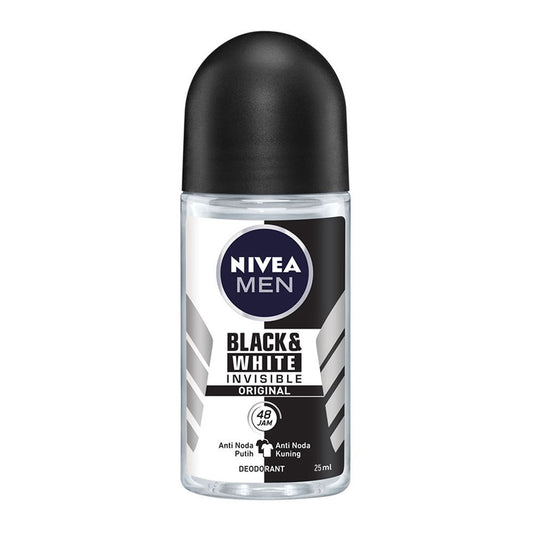 Nivea - Deodorant Roll On Men Invisible Black & White - 25Ml