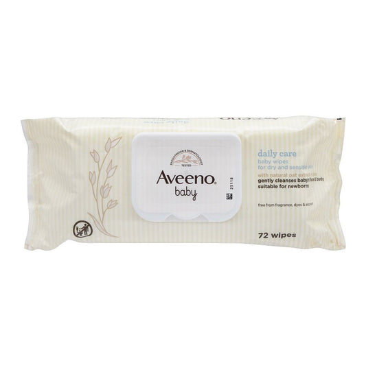 Aveeno Baby Wipes Daily Care For Dry & Sensitive Skin 72S