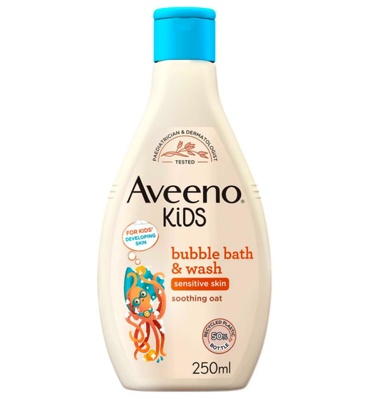 Aveeno Kids Bubble Bath & Wash 250Ml