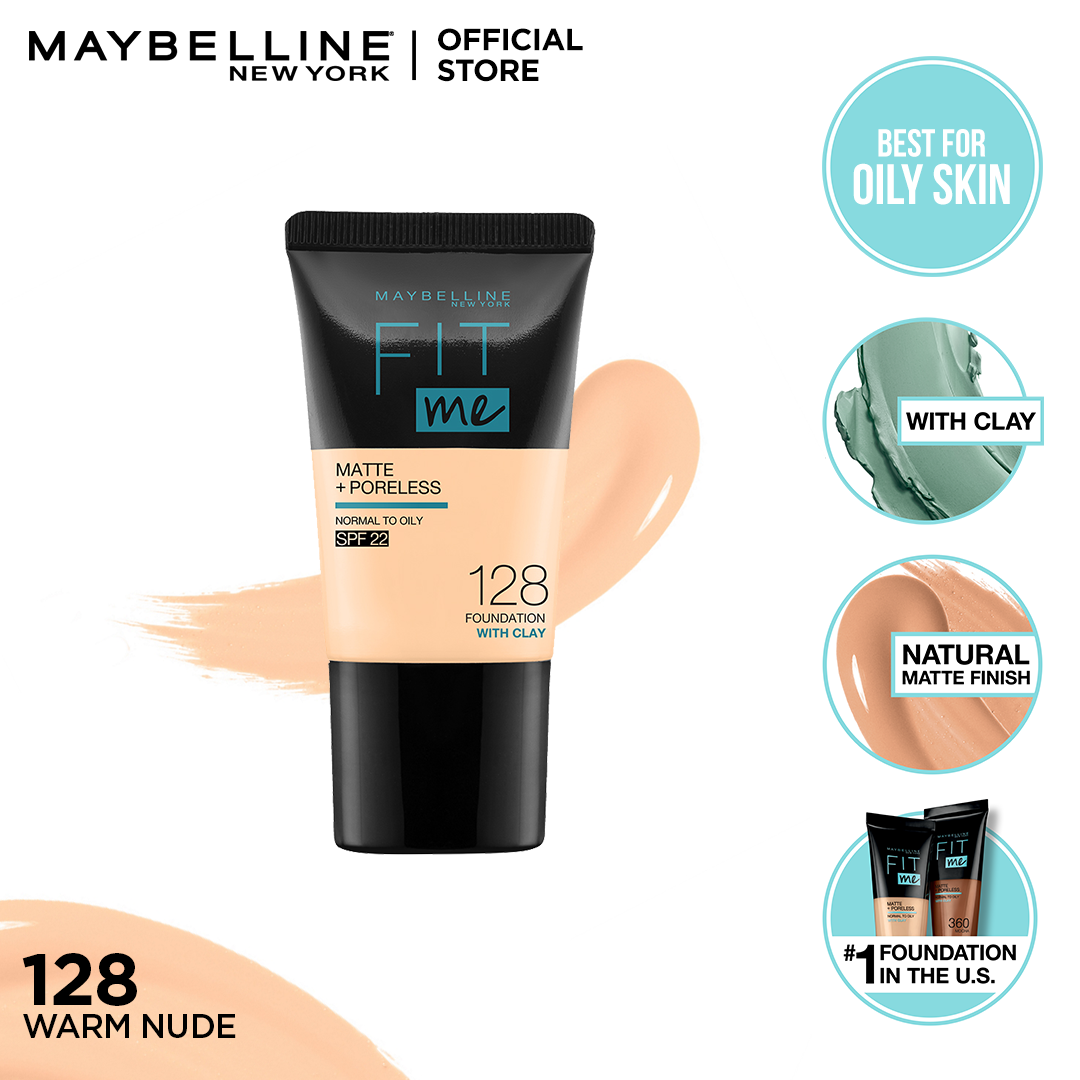 Maybelline Fit Me Matte & Poreless Foundation 128 - Highfy.pk