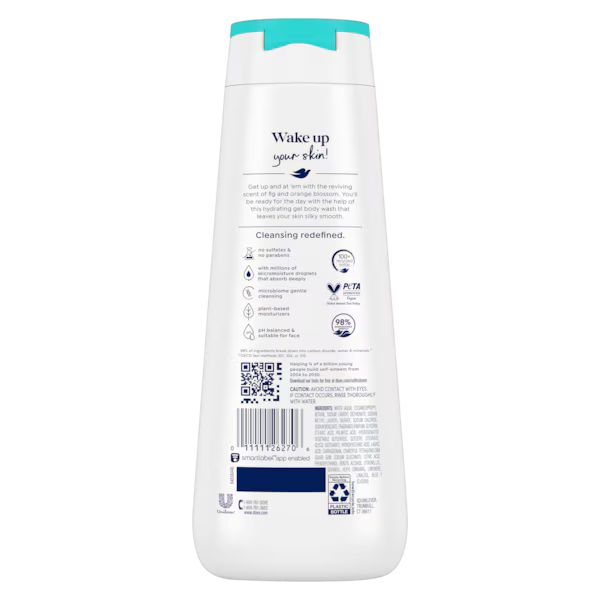 Dove Body Wash Usa Go Fresh Orange Blossom Nutrium Moisture 22Oz/650Ml