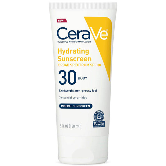 Cerave Hydrating Mineral Sunscreen Spf30 Body 5Oz/150Ml