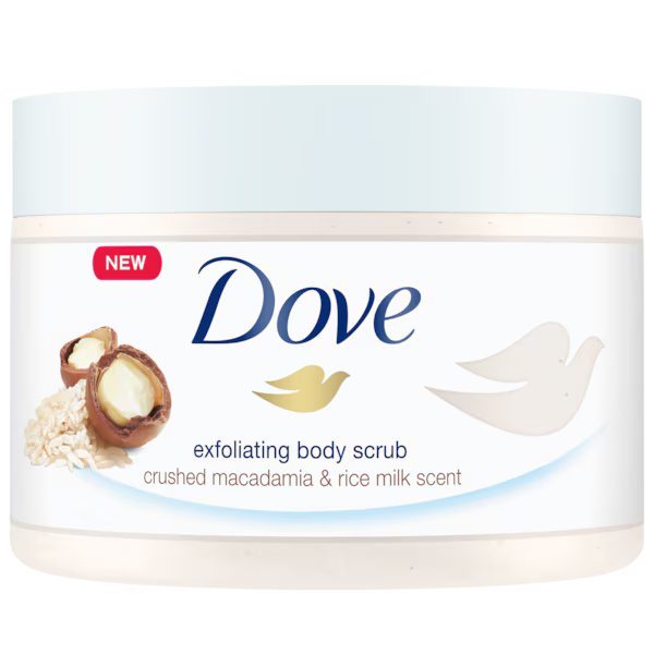 Dove Body Scrub Crushed Macadamia & Rice Milk Scent 225Ml