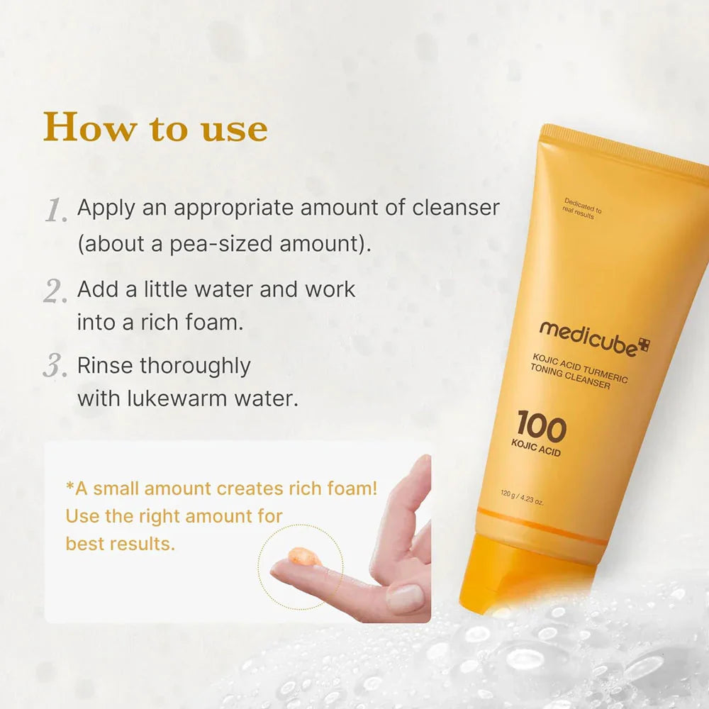 Medicube - Kojic Acid Turmeric Toning Cleanser 120g
