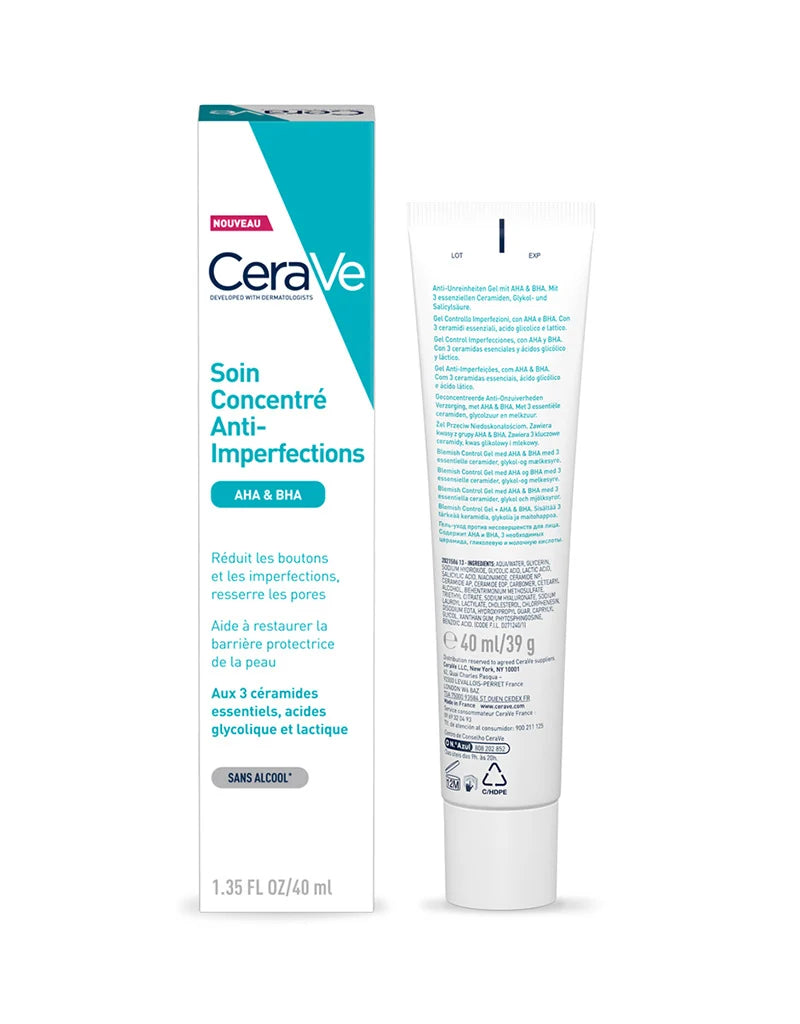 Cerave Blemish Control Gel With AHA & BHA 1.35Oz/40Ml