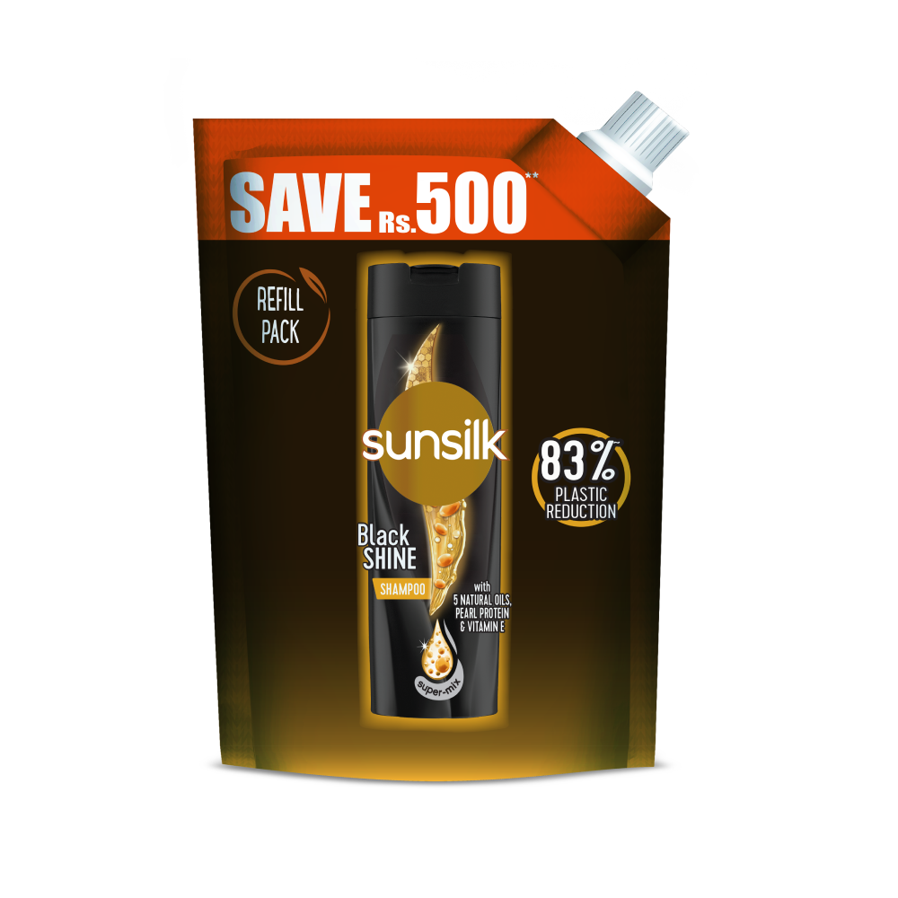 Sunsilk Black Shine Shampoo Refill Pouch - 1L