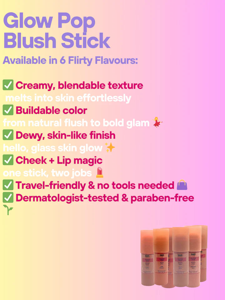 B&B Derma - Berry Flick - Glow Pop Blush Stick