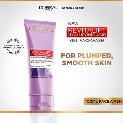 L'Oreal Paris Revitalift Hyaluronic Acid Hydrating Gel Facewash 100ml