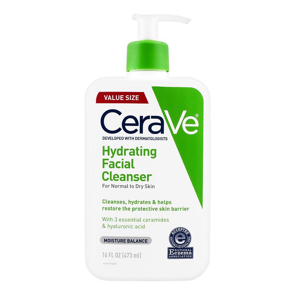 Cerave Hydrating Facial Cleanser Normal To Dry Skin 16Oz/473Ml - Highfy.pk